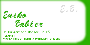 eniko babler business card